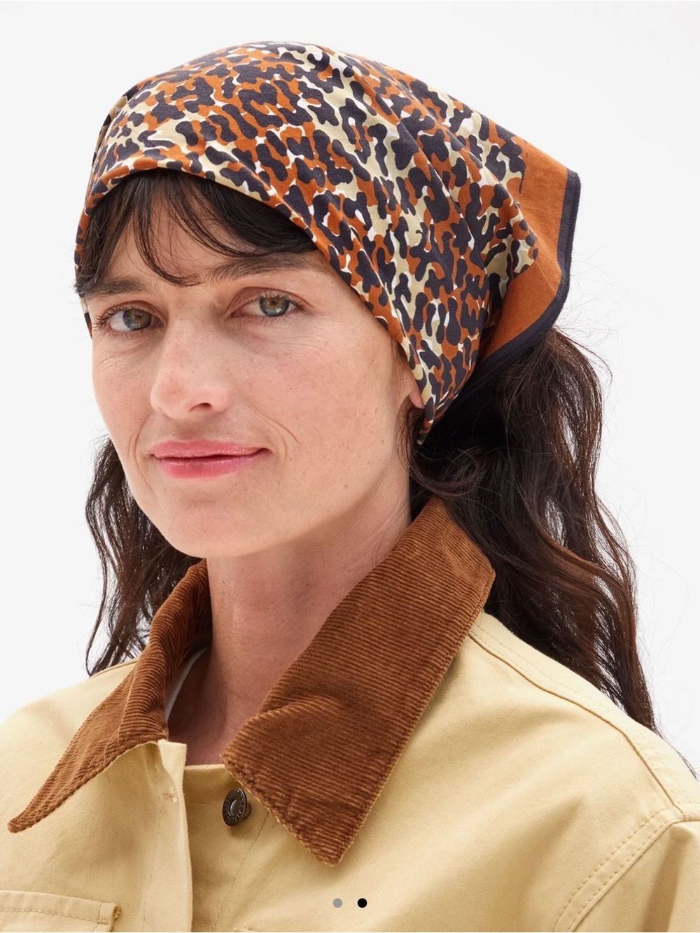 Clare V Bandana - Caramel Multi Double Jag $75 NWT
